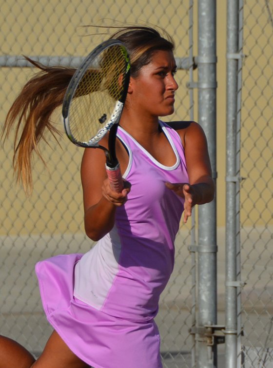 Lemoore's Cynthia Moreno takes on Redwood.